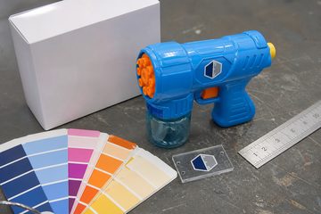 Color and logo sample review for a toy