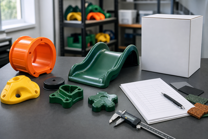 Product parts and inspection tools prepared for a quality review