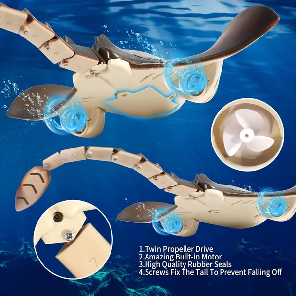 Remote Control Shark Toy Animals for Kids RC Shark for Pool