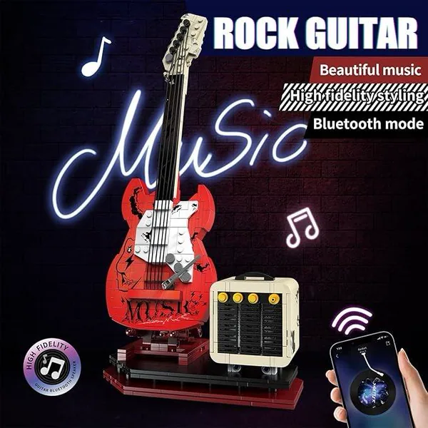 CHT-314429 Guitar Music Interactive Building Set for Music Lovers, DIY