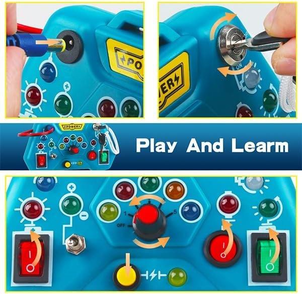 CHT-341301 Montessori-Inspired LED Lights Busy Board Toy Analog Circuit