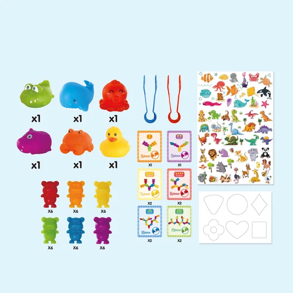 CHT-312865-CPS312864-CPS312863 Color Sorting Counting Toy Animal Learning Matching Games Mo