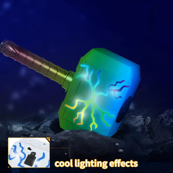 CHT-304604 Dart-Blasting Hammer Toy Gun with Light-up -Toys Shooting Ga