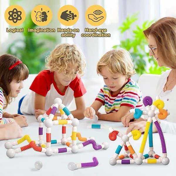 CHT-331628 45PCS Retractable Magnetics Sticks Building Toy Set-Flexible