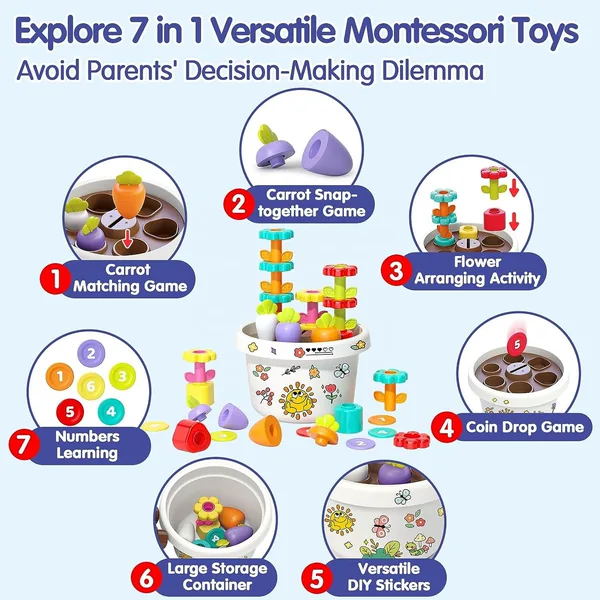 TL2022 Montessori Toys for Baby Sensory Learning Resources Car Acti