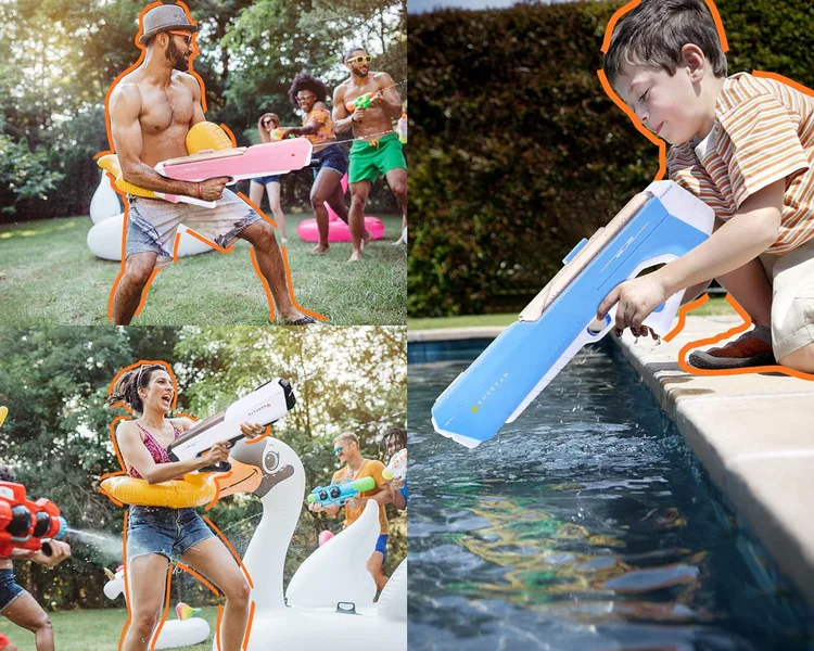 CHT-288326 Songkran Electric Water Gun for Kids Automatic Water Squirt