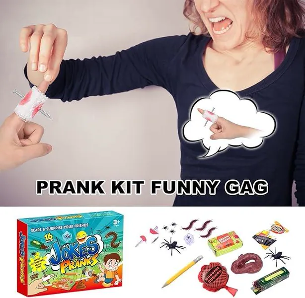 CHT-316536 Prank Kit Funny Gag Gifts Joke Box Practical Jokes Perfect P