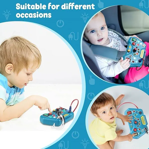 CHT-341301 Montessori-Inspired LED Lights Busy Board Toy Analog Circuit