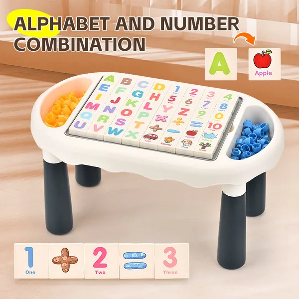 CHT-309267 2 in 1 Multi-function Drawing Board Building Blocks Table Ch