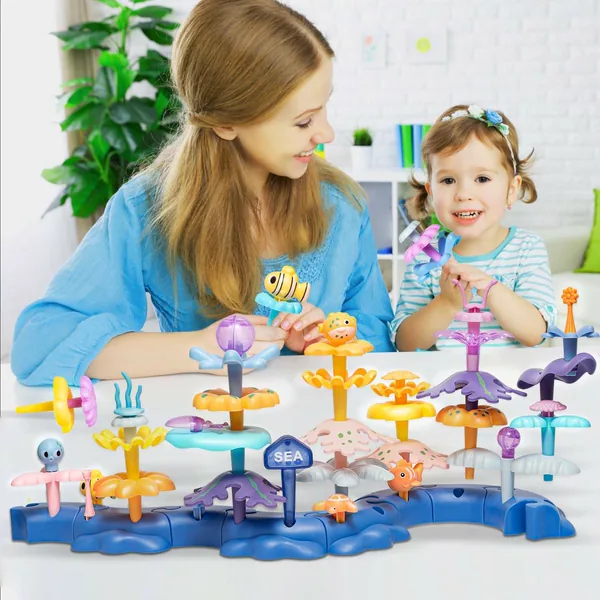 CHT-291971 76Pcs STEM Educational Gardens Flowers Building Toys for Kid