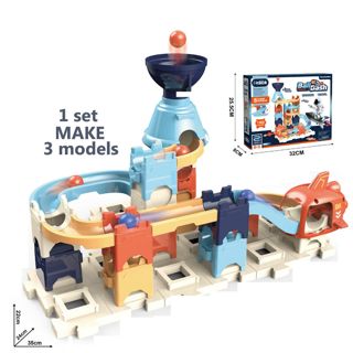 Building Block Ejection Ball Run Marble Race Track Set
