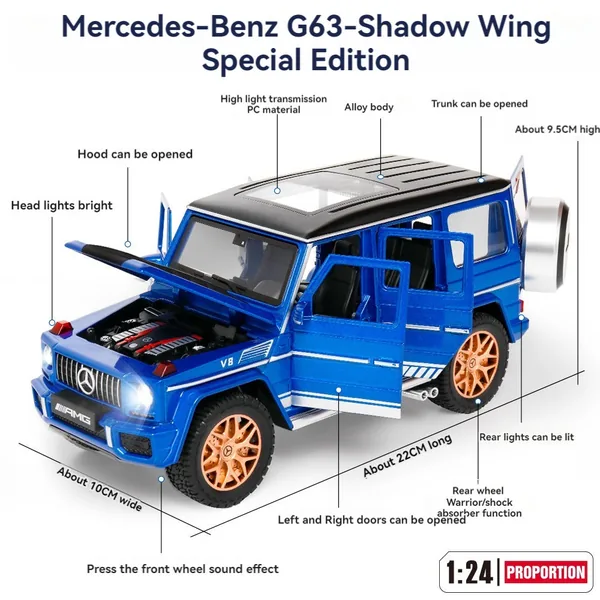 CHT-301057 Alloy Car Be-nz G63 Metal Model Collection Car Classic Kid T