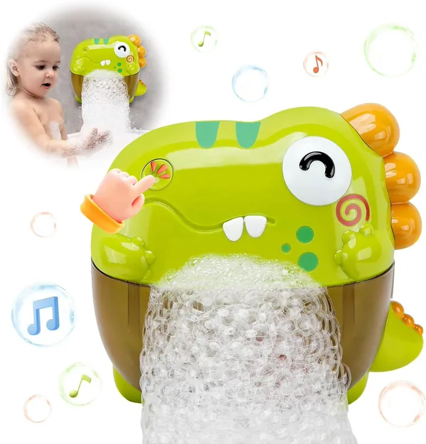 CHT-290626 Baby Bath Toys Cartoon Dinosaur Music Soap Blowing Bubble Ma