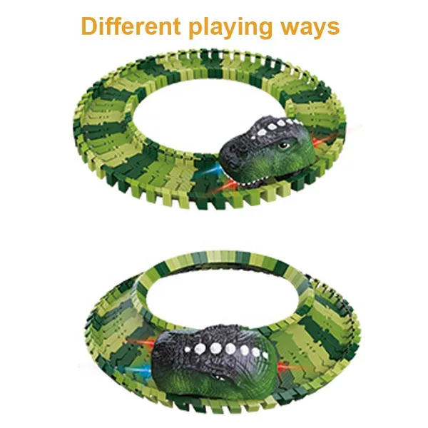 CHT-272385 Battery Operated 183PCS Dinosaur Track Toy for Kids Slot Car