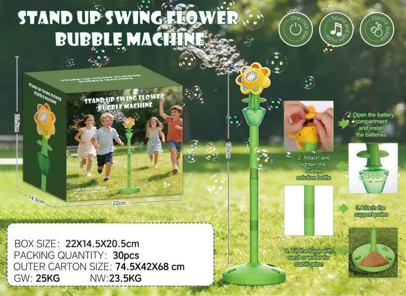 CHT-348771 Sunflower Bubble Maker with Lights