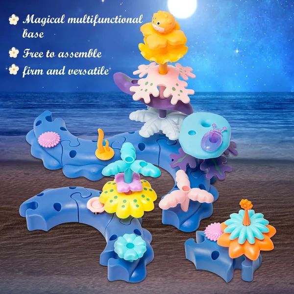 CHT-291971 76Pcs STEM Educational Gardens Flowers Building Toys for Kid