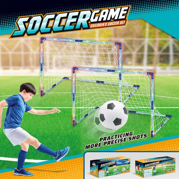CHT-303380 Soccer Balls Game Outdoor Indoor Toys Set Soccer Goal Game w