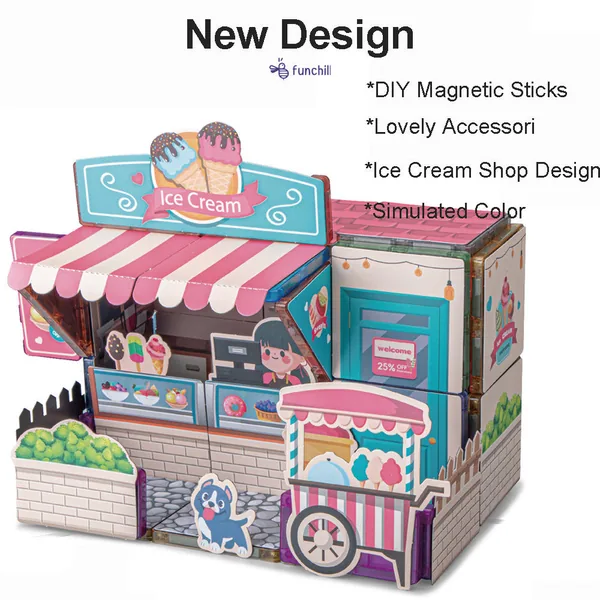 CHT-331636 Children's 3D Three-dimensional DIY Dessert Hut Building Mag