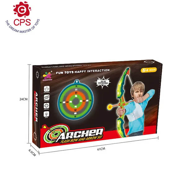 CHT-304303-CPS304304 New Design Light-Up Bow and Arrow Toy Indoor Outdoor Night S