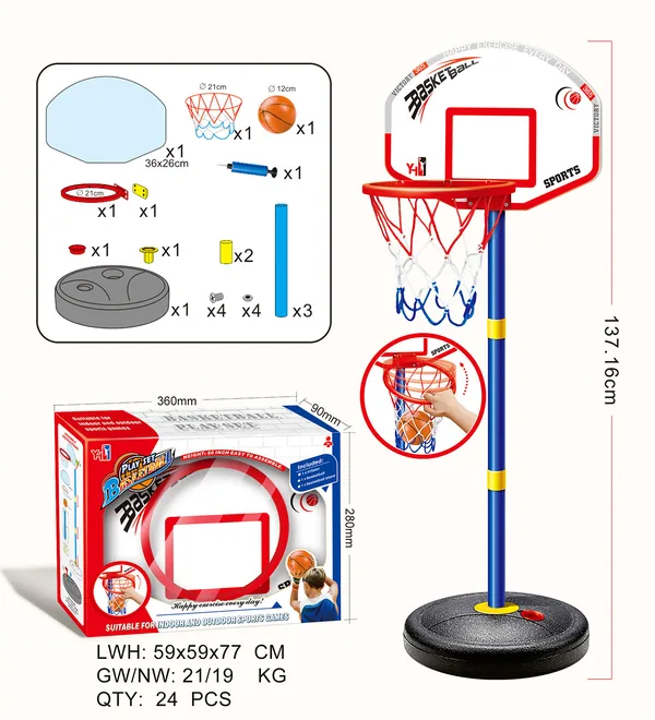 CHT-303656-CPS303662 Sport Toy Basketball Hoop Toss Game Indoor Outdoor Plastic T