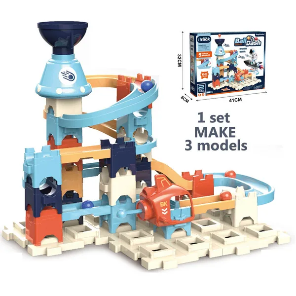 CHT-274003 Kids Building Block Ejection Ball Run Toy Set with 3 Changea