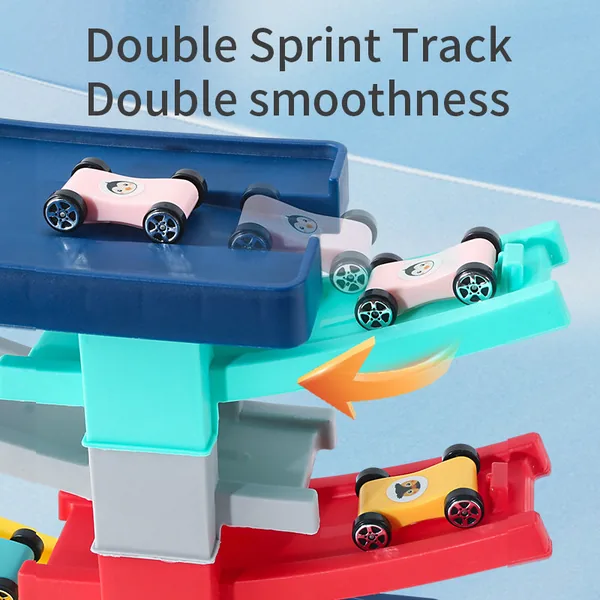 CHT-304474 Montessori Toy Gliding Car Ramp Slot Toy for Toddler Ramp Ra