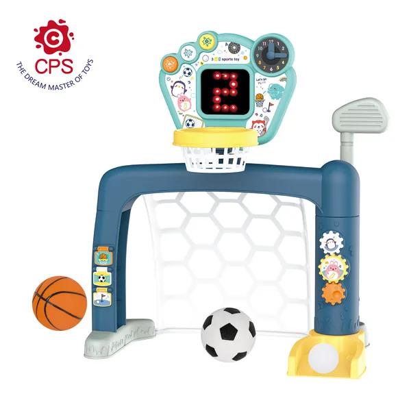 CHT-262745 New Portable 3-in-1 Outdoor Sports Toy Golf Basketball & Tos