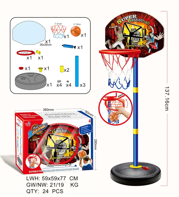 CHT-303656-CPS303662 Sport Toy Basketball Hoop Toss Game Indoor Outdoor Plastic T