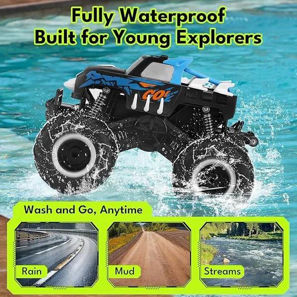 UNRESOLVED-1601530384296 1/16 Scale Waterproof 2.4G 4-Channel RC Truck Car with Charg
