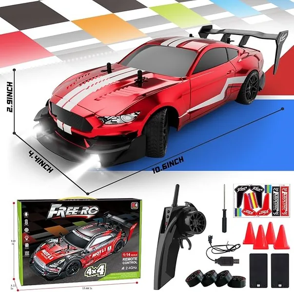 CHT-335614 Remote Control Car Truck RC Drift Car 1:14 Scale 4WD LED Lig