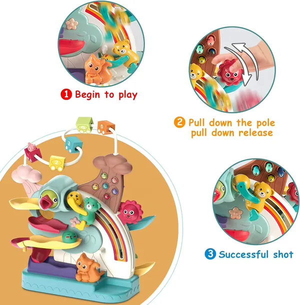 CHT-287262 5 in 1 Toys for Kids Car Ramp Toy Basketball Shooting Game W