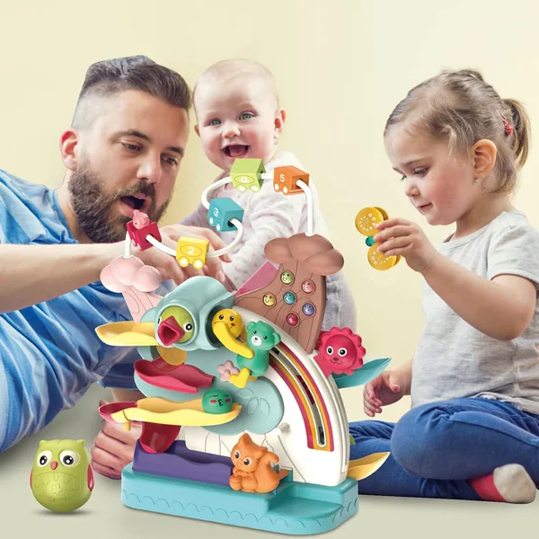 CHT-287262 5 in 1 Toys for Kids Car Ramp Toy Basketball Shooting Game W