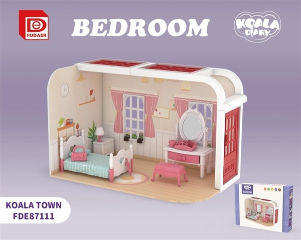 CHT-261000 Kids Educational Toys DIY Kids Fun Plastic Diy Furniture Bed