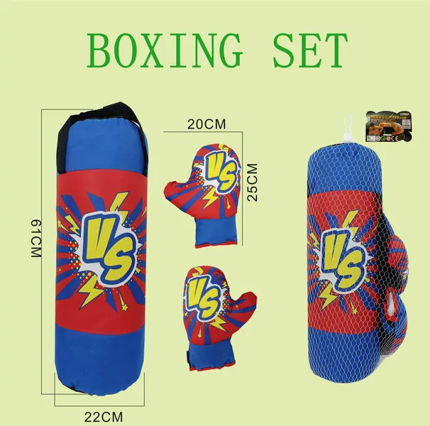 CHT-304655-CPS304660 Indoor Outdoor Sport Toy Boxing Bag and Gloves Boxing Set Su