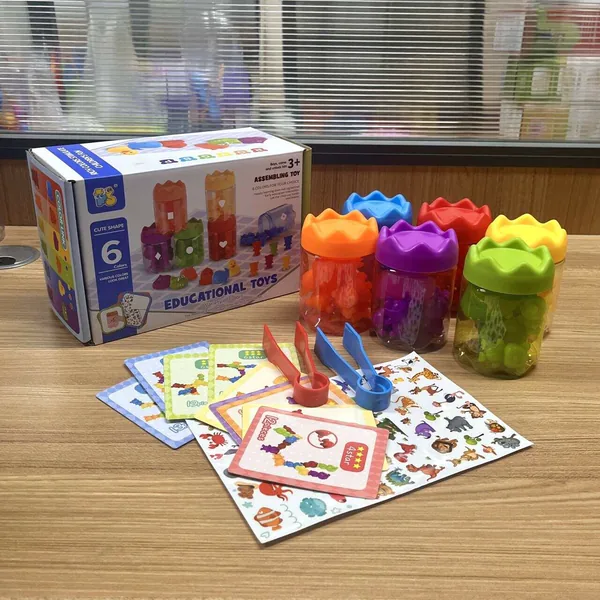 CHT-312865-CPS312864-CPS312863 Color Sorting Counting Toy Animal Learning Matching Games Mo