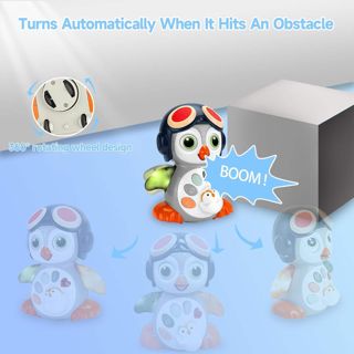 Infant Tummy Time Crawling Musical Penguin with Music and Light
