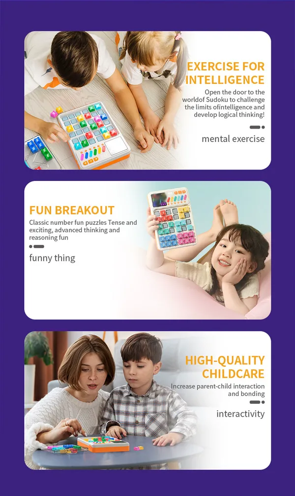 CHT-298380 New Sudoku Super Slide Puzzle Games for 5 to 7 Year Olds ABS