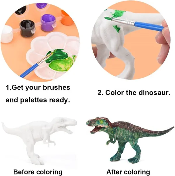 CHT-268950 Dinosaur Toys for Kids 2 in 1 Dinosaurs Painting Kits and Pu