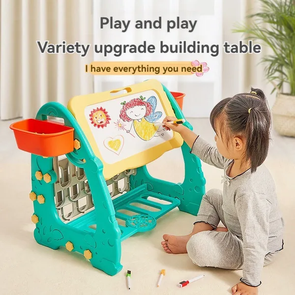 CHT-304867 4 In1 Children 163PCS Building Blocks Toy Set with Kids Draw