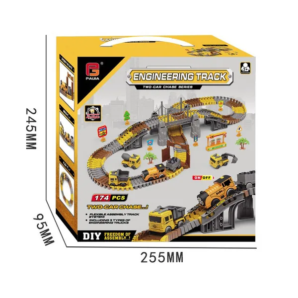 CHT-271736 Electric 174Pcs Slot Car Race Rrack Sets Flexible Track Play