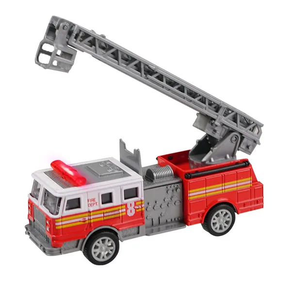 CHT-197350 Toys Simulation Toy Car Pull Back Die Cast Fire Truck Car wi