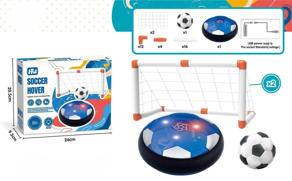 CHT-304631-CPS304635 Light-up 18cm Hover Soccer Ball With Football Net Gate Indoo