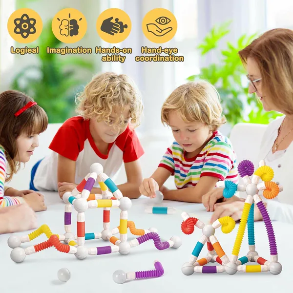 CHT-331628 45PCS Retractable Magnetics Sticks Building Toy Set-Flexible