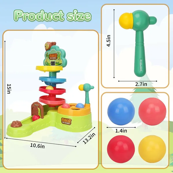 CHT-305023 Baby Toddler Montessori Toys Hammer Pound Ball Toy Shoot Bal