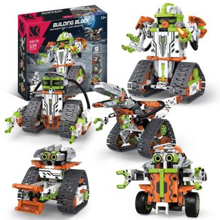 Dinosaur and Robot 5-in-1 STEM Building Set with Remote and App