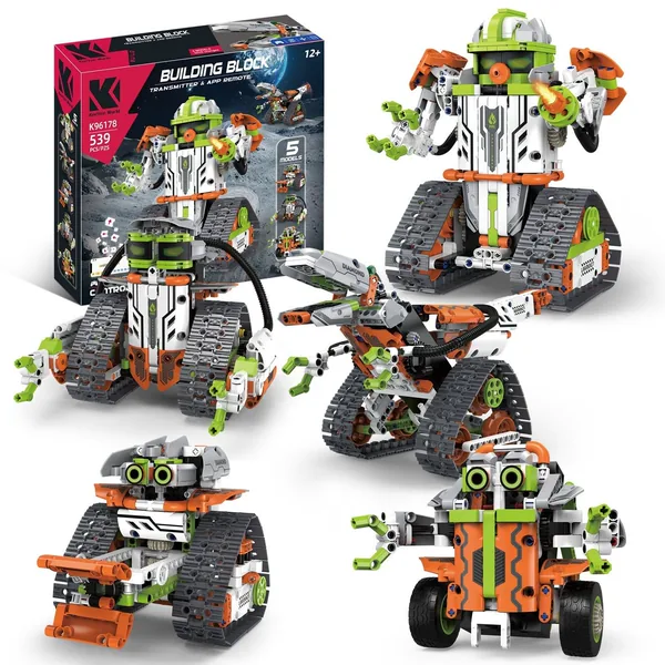 CHT-292859 Dinosaur and Robot Set, 5-in-1 Structural Building Set with