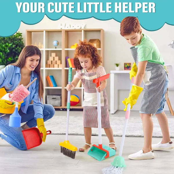 CHT-266426 14 Pcs Cleaning Set Pretend Play Toy Toddler Cleaning Set In