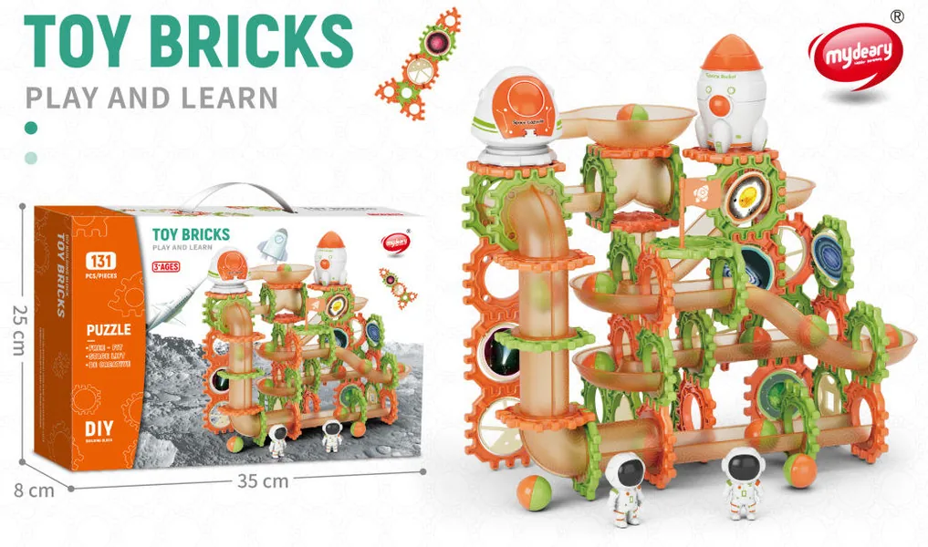 CHT-305339-CPS305329-CPS305330-CPS305331 DIY STEM Educational Building Blocks Marble Run Maze Race Tr