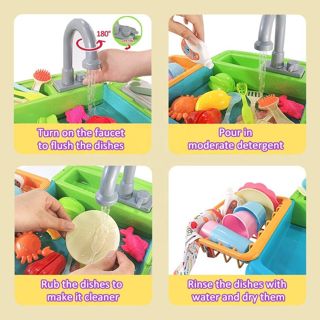 CHT-307252 Nice Dishwasher Pretend Play Toys for Kids 30PCS Kitchen Toy