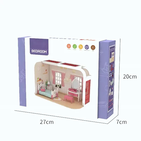 CHT-261000 Kids Educational Toys DIY Kids Fun Plastic Diy Furniture Bed
